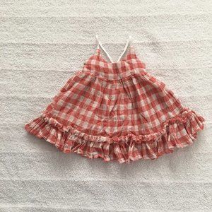 Wraredoll custom made orange and cream ruffled sundress